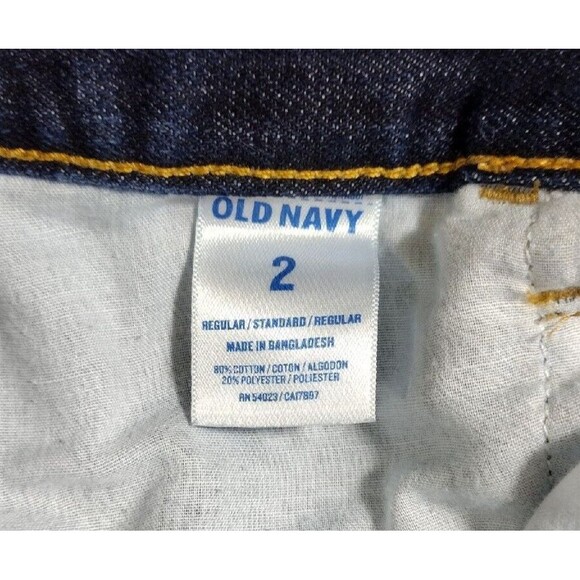 Old Navy Flirt Shorts Womens Size 2 Blue Denim Low Rise 5 Pocket Dark Wash EUC - Picture 3 of 5